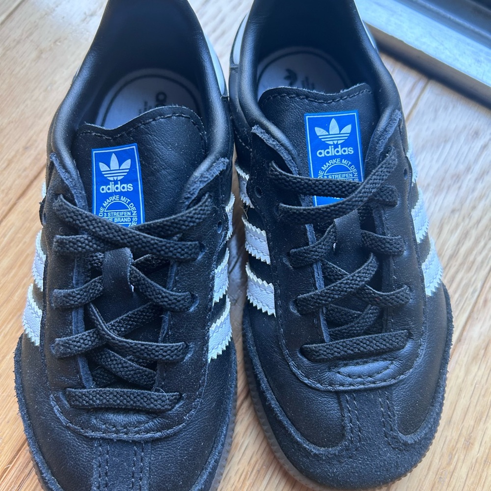 Toddler Adidas Sambas OG Black and White Sneakers- Brand new